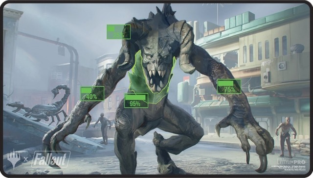 PLAYMAT MTG FALLOUT W BLACK STITCH